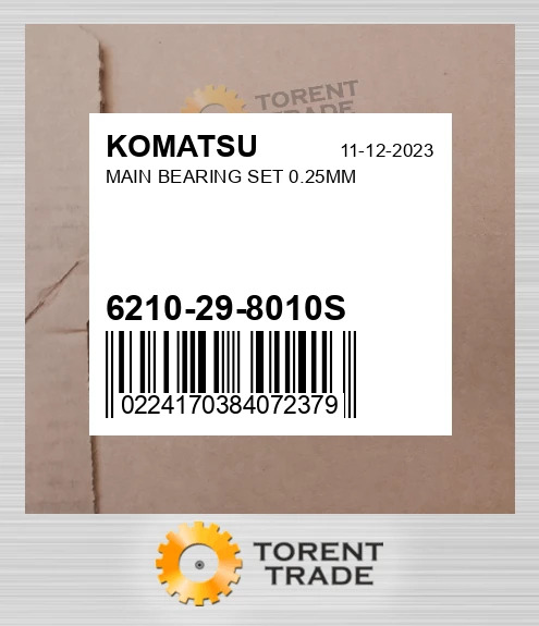 6210-29-8010S Корінний Комплект підшипників 0.25MM KOMATSU NEW AFTERMARKET