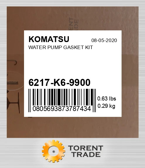6217k69900 Водяний насос Комплект прокладок KOMATSU NEW AFTERMARKET