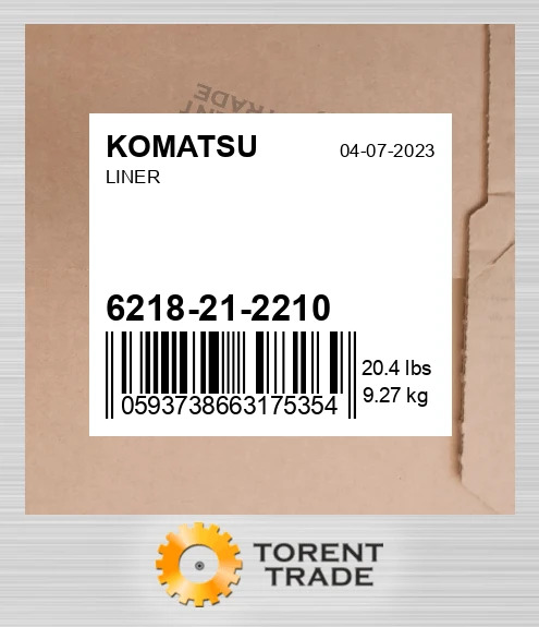 6218212210 Гільза-Циліндр KOMATSU NEW AFTERMARKET