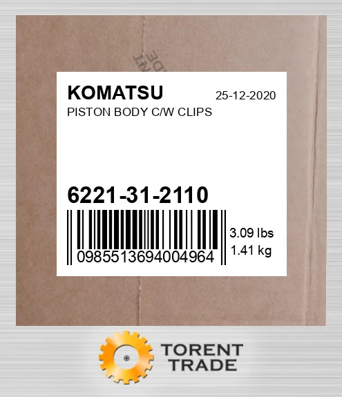 6221312110 Поршень з корпусом і кліпсами CATERPILLAR NEW AFTERMARKET