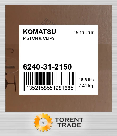 6240312150 Поршень & Кліпси KOMATSU NEW AFTERMARKET