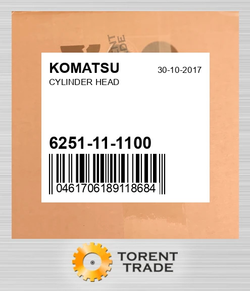 6251-11-1100 Головка блока циліндрів BARE KOMATSU NEW AFTERMARKET