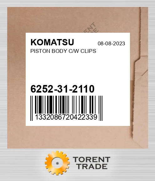 6252312110 Поршень з корпусом і кліпсами KOMATSU NEW AFTERMARKET