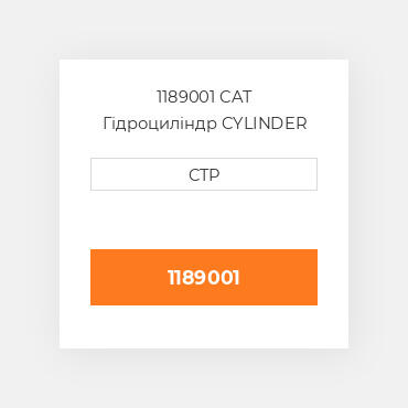 1189001 CAT Гідроциліндр CYLINDER G