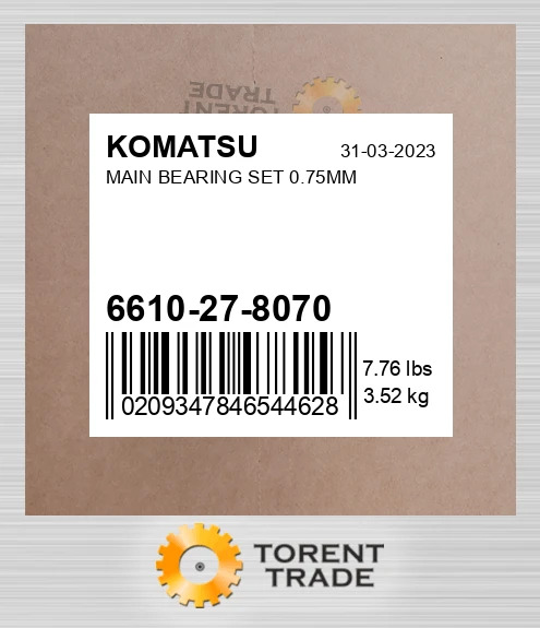 6610278070 Корінний METAL у зборі 0.75MM KOMATSU NEW AFTERMARKET