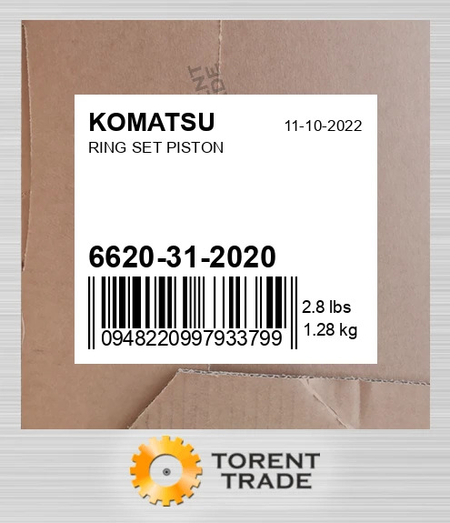6620312020 Комплект поршневих кілець KOMATSU NEW AFTERMARKET