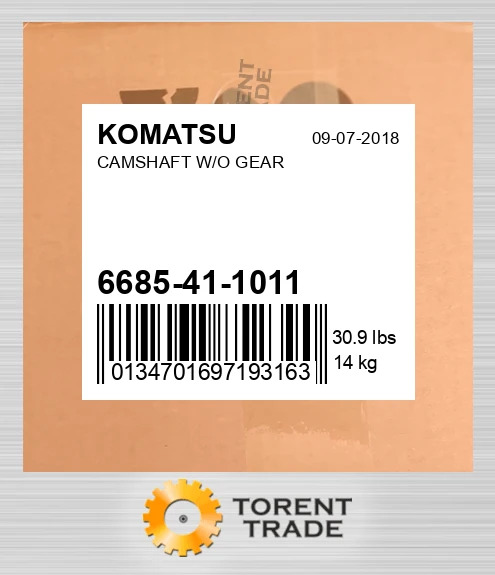 6685411011 Розподільний вал без шестерні KOMATSU NEW AFTERMARKET
