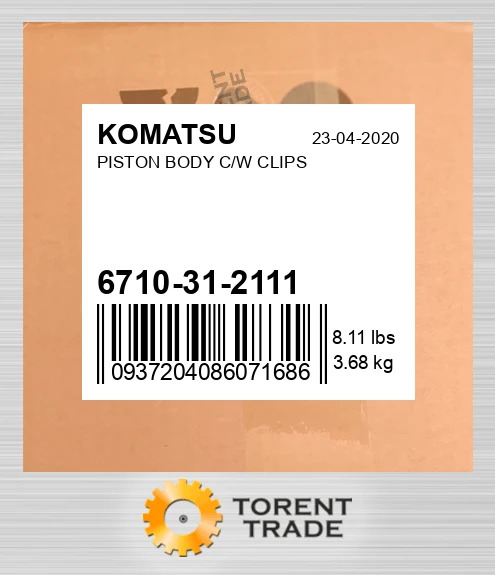 6710312111 Поршень з корпусом і кліпсами KOMATSU NEW AFTERMARKET