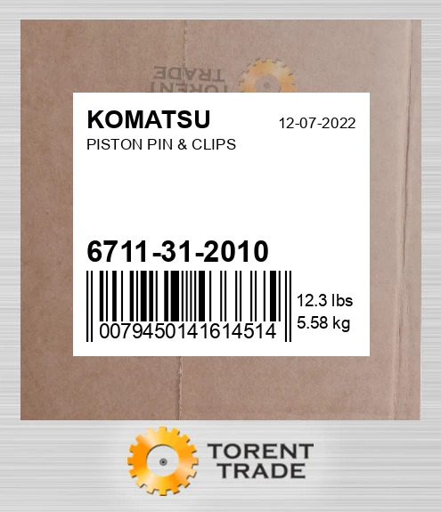6711312010 Поршень, палець і кліпси KOMATSU NEW AFTERMARKET