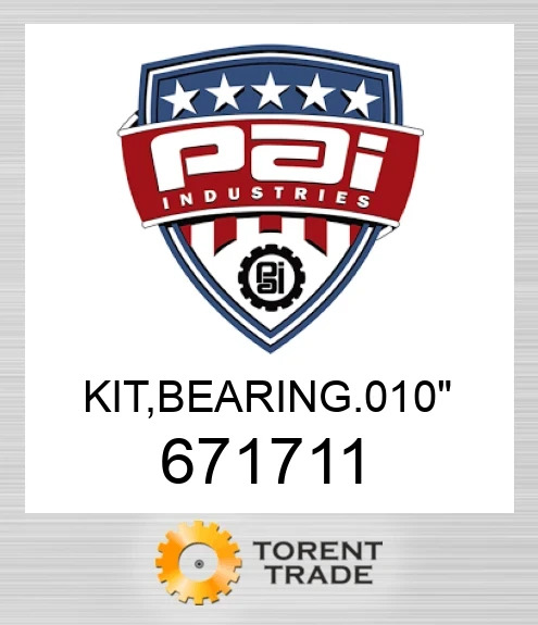 671711 Комплект, підшипник. 010" PAI INDUSTRIES