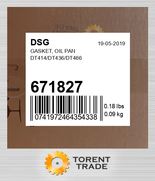 671827 Прокладка, масляний піддон DT414/DT436/DT466DSG