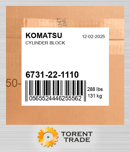6731221110 Блок циліндрів KOMATSU NEW AFTERMARKET