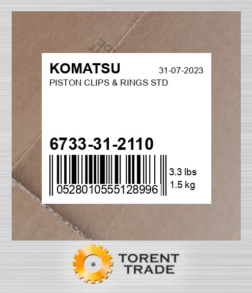 6733312110 Поршень, кліпси та кільця стандартні KOMATSU NEW AFTERMARKET