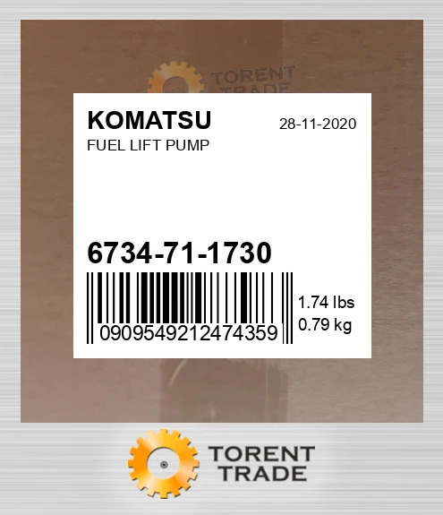 6734711730 Паливо LIFT Насос KOMATSU NEW AFTERMARKET