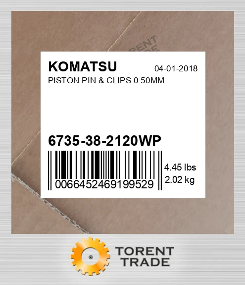 6735382120wp Поршень, палець і кліпси 0.50MM KOMATSU NEW AFTERMARKET