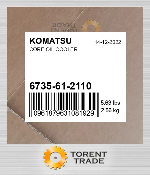 6735612110 Ядро масляного радіатора KOMATSU NEW AFTERMARKET
