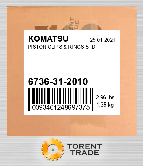6736312010 Поршень, кліпси та кільця стандартні KOMATSU NEW AFTERMARKET
