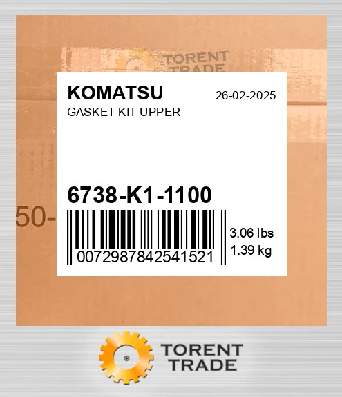 6738k11100 Комплект верхніх прокладок KOMATSU NEW AFTERMARKET