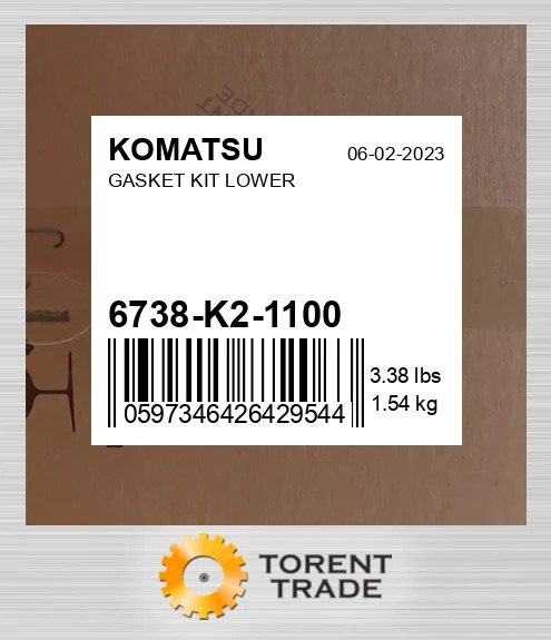 6738k21100 Комплект нижніх прокладок KOMATSU NEW AFTERMARKET