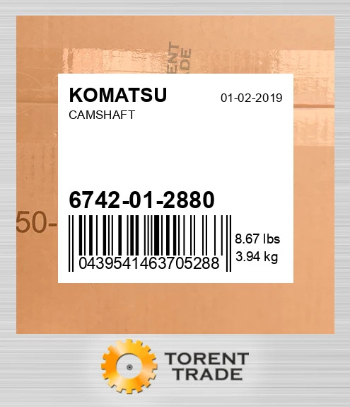6742-01-2880 КУЛАЧКОВИЙ ВАЛ KOMATSU