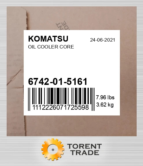 6742015161 Масляний радіатор CORE KOMATSU NEW AFTERMARKET