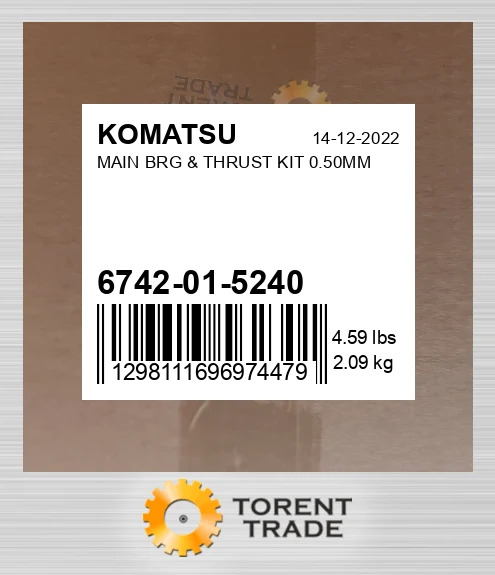 6742015240 Комплект корінних і упорних підшипників 0.50 мм KOMATSU NEW AFTERMARKET