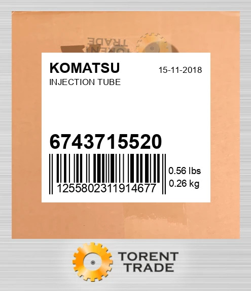 6743715520 Трубка інжекції KOMATSU
