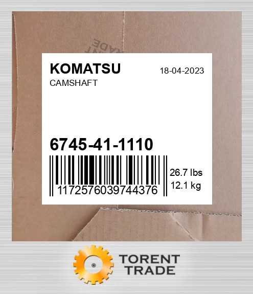 6745411110 Розподільний вал KOMATSU NEW AFTERMARKET