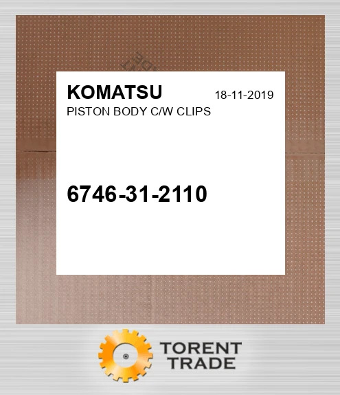 6746-31-2110 Поршень з корпусом і кліпсами KOMATSU NEW AFTERMARKET