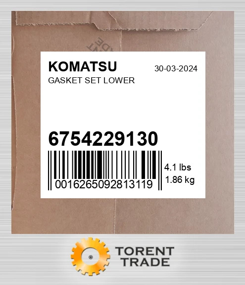 6754229130 КОМПЛЕКТ ПРОКЛАДОК НИЖНІЙ KOMATSU