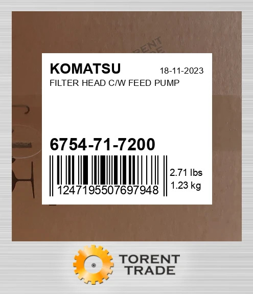 6754717200 фільтр Головка C/W FEED Насос KOMATSU NEW AFTERMARKET