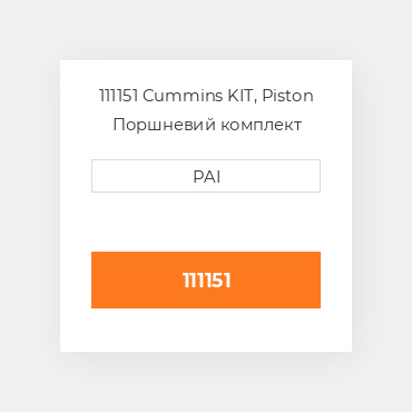 111151 Cummins KIT, Piston Поршневий комплект