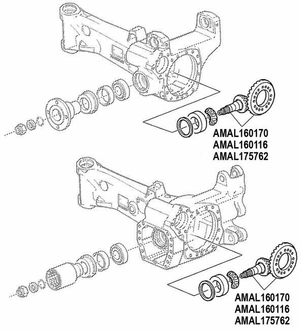 AMAL71025 John Deere Набір шестерень моста Bevel Gear Set Differential