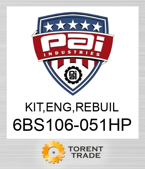 6BS106-051HP Комплект, двигун , rebuil PAI INDUSTRIES