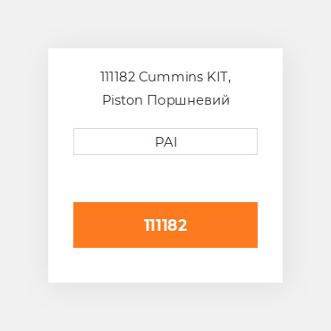 111182 Cummins KIT, Piston Поршневий комплект