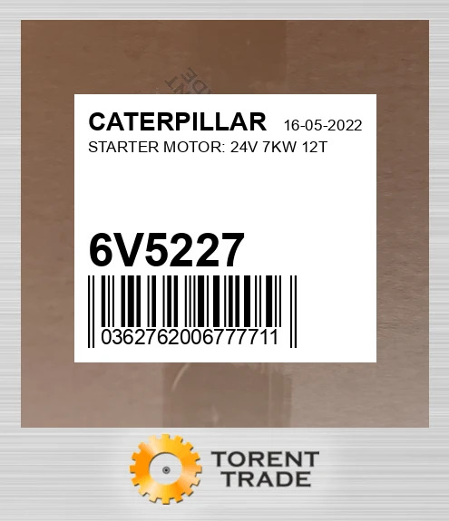 6V-5227 стартер двигун: 24V, 7KW, 12T BLUMAQ NEW AFTERMARKET