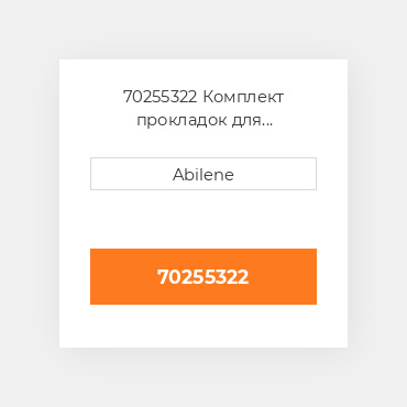 70255322 Комплект прокладок для капремонту з сальниками ALLIS CHALMERS NEW AFTERMARKET