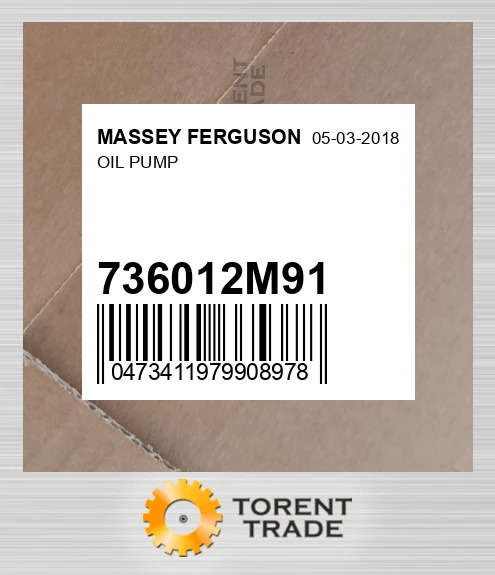 736012M91 Масляний насос MASSEY FERGUSON NEW AFTERMARKET