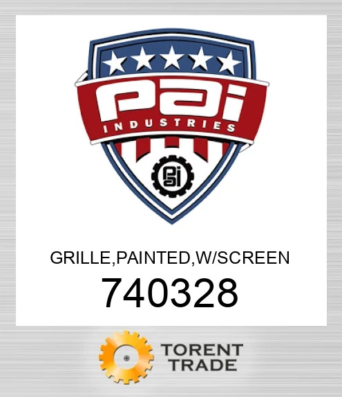 740328 Grille, painted, w/screen PAI INDUSTRIES