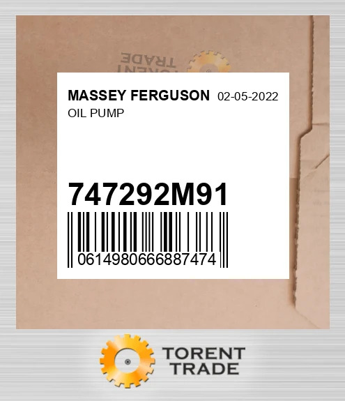 747292M91 Масляний насос MASSEY FERGUSON NEW AFTERMARKET