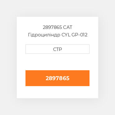 2897865 CAT Гідроциліндр CYL GP-012