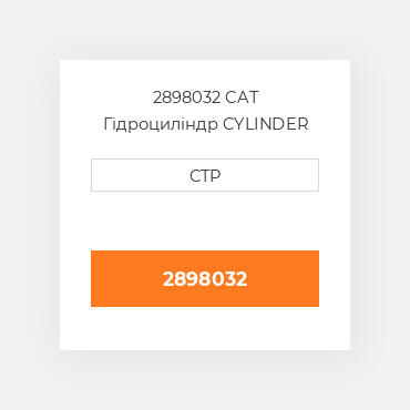 2898032 CAT Гідроциліндр CYLINDER A