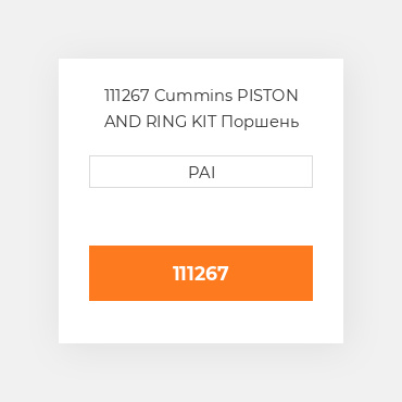 111267 Cummins PISTON AND RING KIT Поршень