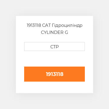 1913118 CAT Гідроциліндр CYLINDER G