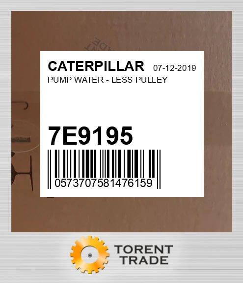 7E9195 Водяний насос без шківа CATERPILLAR NEW AFTERMARKET