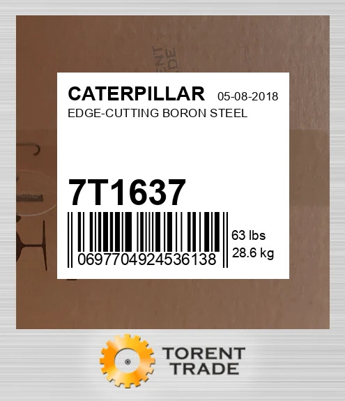 7T1637 Ріжуча кромка з боронної сталі CATERPILLAR