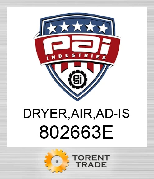 802663E Dryer, Повітря, ad - is PAI INDUSTRIES