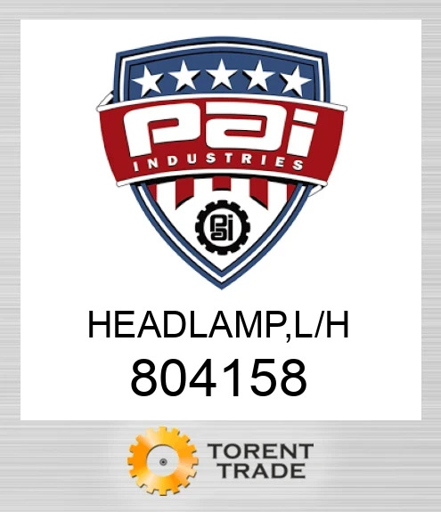 804158 Headlamp, l/h PAI INDUSTRIES