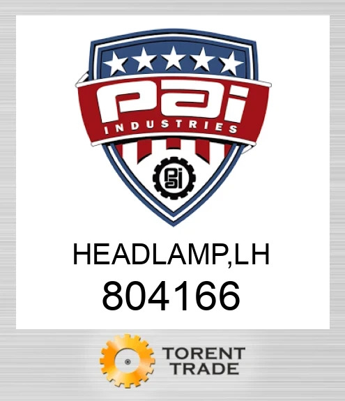 804166 Headlamp, lh PAI INDUSTRIES
