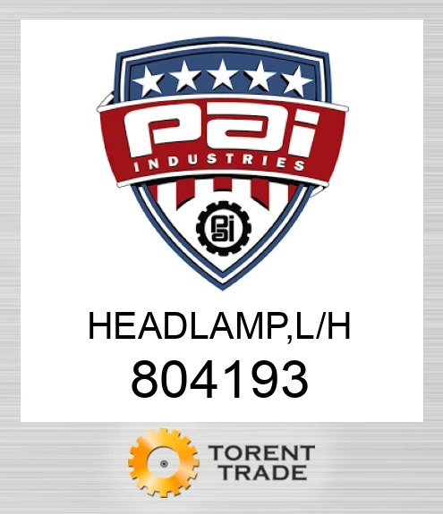 804193 Headlamp, l/h PAI INDUSTRIES